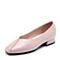 Bata/拔佳2018秋新款专柜同款粉色羊皮革方头低跟奶奶鞋女单鞋515-1CQ8