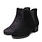 Bata/拔佳2018冬新款专柜同款黑色羊绒皮革女短靴绒里NBL03DD8