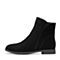 Bata/拔佳2018冬新款专柜同款黑色磨砂牛皮革低跟女皮靴短靴休闲靴NBJ01DD8