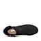 Bata/拔佳2018冬新款专柜同款黑色磨砂牛皮革低跟女皮靴短靴休闲靴NBJ01DD8