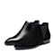 Bata/拔佳2018冬新款专柜同款黑色羊绒皮革女皮靴切尔西靴及踝靴RBT01DD8