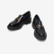 Bata英伦jk乐福鞋女单2021春商场新款真皮厚底粗跟一脚蹬C791DAA1