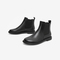 Bata切尔西靴女2021冬季商场新款英伦风真牛皮短筒靴加绒80911DD1