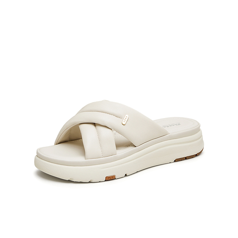 Bata外穿拖鞋女2024夏季商场新款羊皮百搭厚底休闲凉拖鞋AYL05BT4