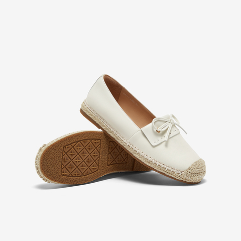 Bata渔夫鞋女2025春季商场新款牛皮通勤舒适百搭一脚蹬6A117AA5