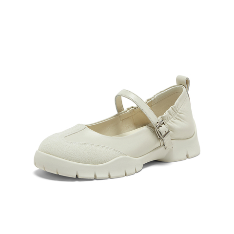 Bata休闲玛丽珍2025春季商场新款通勤娃娃浅口粗跟开车鞋TH021AQ5