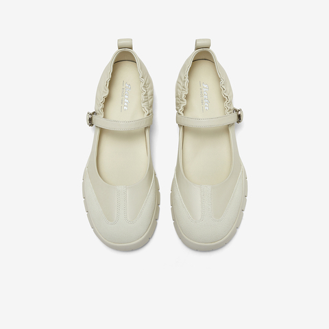 Bata休闲玛丽珍2025春季商场新款通勤娃娃浅口粗跟开车鞋TH021AQ5