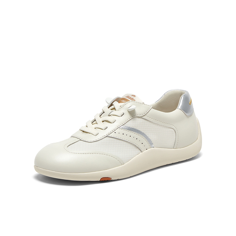 Bata小白鞋女2025夏商场新款牛皮厚软底透气休闲运动板鞋ALI33BM5