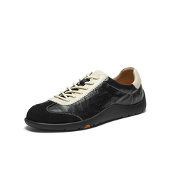 Bata休闲鞋男2025秋商场新款百搭通勤羊皮软底德训运动鞋EYR36CM5