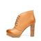 BELLE/百丽 及踝靴秋季棕色打蜡牛女单鞋 3PQE5CD2