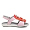 BELLE/百丽童鞋2013夏季粉色二层牛皮女中童时尚凉鞋91302