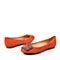 BELLE/百丽秋季专柜同款桔红色羊绒皮女皮鞋3IYD4CQ3