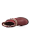 BELLE/百丽童鞋专柜同款冬季牛皮深红女中童童靴时装靴91862