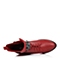 Belle/百丽大红色小牛皮33-76DD4女低靴冬季