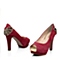 BELLE/百丽春季专柜同款红色羊绒女单鞋BCM30AU4