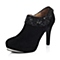 BELLE/百丽春季专柜同款黑色羊绒女单鞋3PQD6AM4