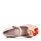BELLE/百丽童鞋专柜同款春秋季粉色牛皮女中童皮鞋浅口鞋91549