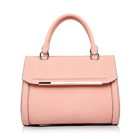 Ist belle/百丽箱包2015春季粉色人造革手袋X0112AX5
