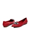 Belle/百丽红色羊皮女单鞋春季88-11AQ5