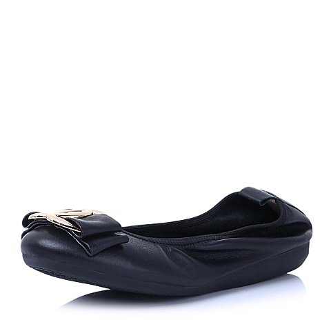 Belle/百丽年春季黑色水染牛皮女单鞋209-1AQ5