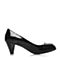 Belle/百丽春季专柜同款黑色牛皮浅口女单鞋3YKD6AQ5