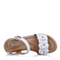 BELLE/百丽童鞋2015夏季新款牛皮白色女中童时尚凉鞋DB0018