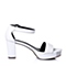 BELLE/百丽夏季专柜同款白色牛皮女凉鞋3N1B2BL5