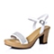 BELLE/百丽夏季专柜同款白色牛皮女凉鞋3ZFB6BL5