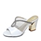BELLE/百丽夏季专柜同款白色羊皮/网布女凉鞋P2P1DBT5 专柜1