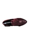 BELLE/百丽秋季专柜同款酒红色牛皮粗跟女单鞋BHI22CM5