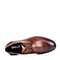 BELLE/百丽秋季专柜同款杏棕色牛皮商务正装男单鞋37514CM5