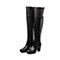 BELLE/百丽年冬季黑色时尚牛皮革女靴BDP82DC5