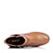 BELLE/百丽冬专柜同款棕牛皮革女短靴3X350DD5