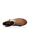 BELLE/百丽冬季专柜同款棕色牛皮女短靴3C3D7DD5