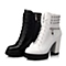 BELLE/百丽冬季白色时尚牛皮革女靴95508DD5