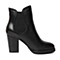 BELLE/百丽冬季专柜同款黑色牛皮革女靴P8A1DDD5 专柜1