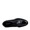 BELLE/百丽冬季专柜同款黑色油皮牛皮男单鞋35104DM5
