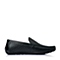 BELLE/百丽夏季专柜同款黑色牛皮简约休闲男单鞋3RS01BM5
