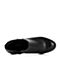 BELLE/百丽冬季专柜同款黑色小牛皮女短靴（绒里）BJH20DD5