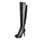 BELLE/百丽冬专柜同款黑牛皮优雅迷人女皮靴3PQV6DC5