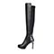 BELLE/百丽冬专柜同款黑牛皮优雅迷人女皮靴3PQV6DC5