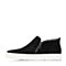 BELLE/百丽冬季专柜同款黑色二层牛皮男休闲靴38446DD5