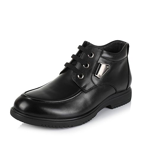 BELLE/百丽冬季专柜同款黑色牛皮男靴(绒里)3ZK01DD5