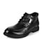 BELLE/百丽冬季专柜同款黑色牛皮男靴(绒里)3ZK01DD5