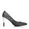 BELLE/百丽春季专柜同款黑色亮片布女单鞋3Z406AQ5