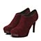 BELLE/百丽春季专柜同款红色羊绒皮女单鞋3PQP5AM5