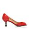 BELLE/百丽春季专柜同款红色漆皮牛皮女凉鞋3E5A8AU5