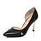 BELLE/百丽春季专柜同款黑色胎牛皮女凉鞋3Z432AK5