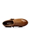 BELLE/百丽春季专柜同款棕色油皮牛皮女鞋BIP21AM6