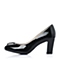 BELLE/百丽春季专柜同款黑色漆皮牛皮浅口女单鞋3Z6A2AQ6